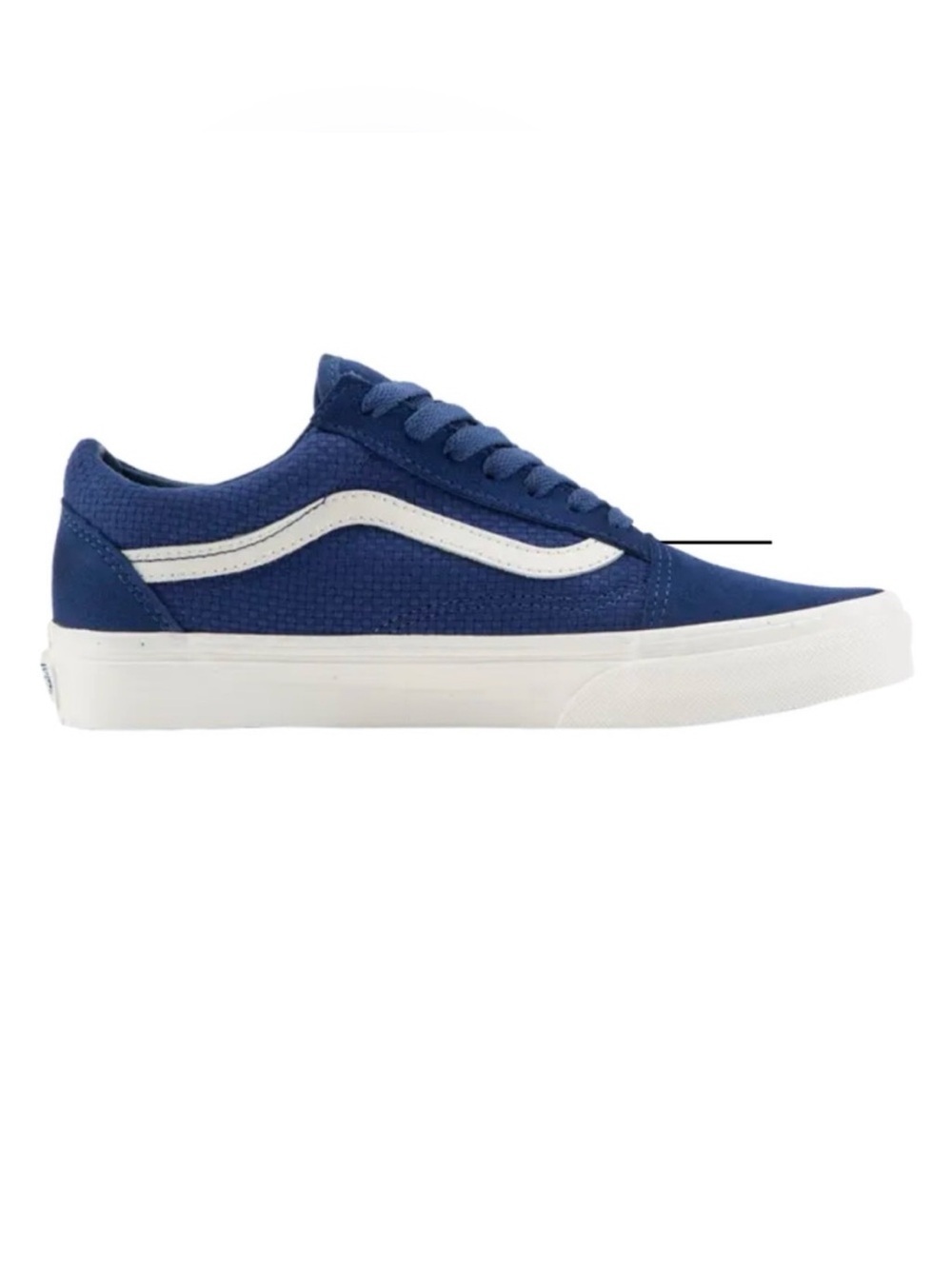 Vans Old Skool Woven Check True Navy Snow WhiteMens 6 Womens 7.5 Skater Grunge